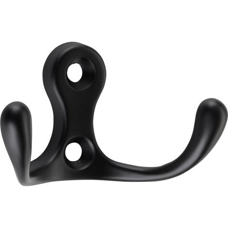 Garderobenhaken MAREEN schwarz 29 x 51 x 23,5 mm BA 17 mm 2-fach Kleiderhaken Mantelhaken von SOTECH (1/2)