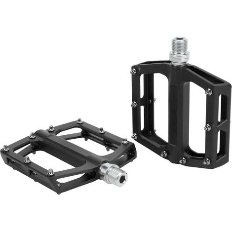 2 Pièces Pédales Vélo Anti-Dérapantes en Alliage d'Aluminium Noir pour VTT