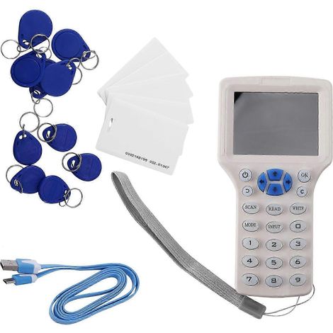 Duplicateur RFID 125 kHz, lecteur/graveur NFC pour porte-clés 13,56 MHz, programmateur crypté USB, copie d'identifiants uniques, étiquette de carte KNS (1/5)