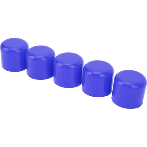 5 bouchons silicone universels 32mm pour tuyaux d'aspiration, flexibles, étanches, résistants à la chaleur, bleu (1/5)