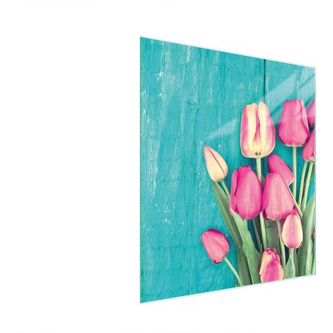 TABLA DE CORTAR DE VIDRIO 45x52 TULIPANES (1/5)