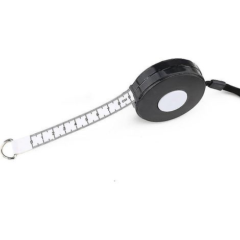Mètre ruban rétractable noir de 205 cm (80 po) avec corde noire