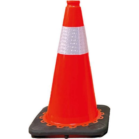 Cono de señalización flexible con difusor SEKURECO  Naranja   450 mm