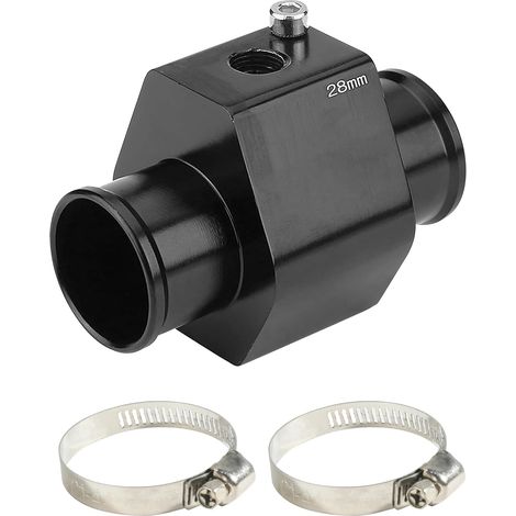 Capteur de Température D'eau pour Voiture,1.1”-1.57” Sonde Temperature Moteur,Accessoires de Voiture,Adaptateur de Jauge avec 2 Colliers de Serrage,Convient à la Plupart des Voitures(28mm) (1/5)