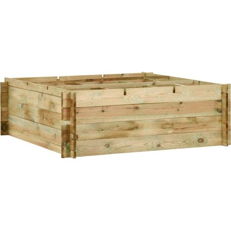 Jardinière Bois de Pin 120 X 120 X 40 cm. Très tendance. Jardin, Patio, Balcon (1/5)
