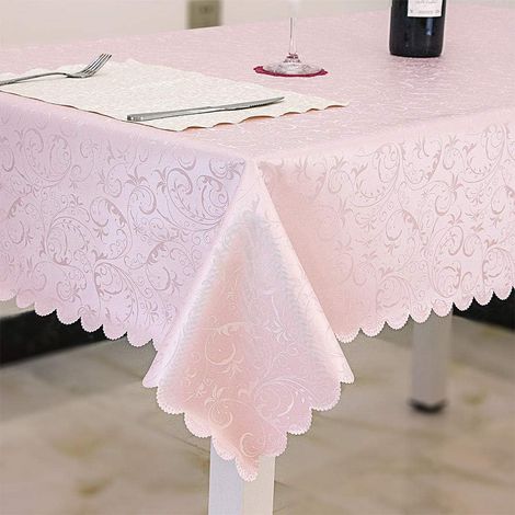 Nappe rectangulaire Anti-Taches, Anti-brûlure, Anti-éclaboussures et Nappe de table/rose/100 x 160 cm (1/5)