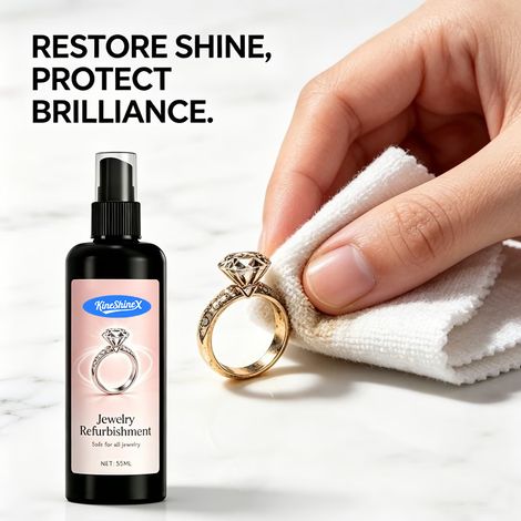KineShineX Jewelry Polishing Spray: Quickly removes oxidation and blackening, restoring shine to your jewelry. (1/4)
