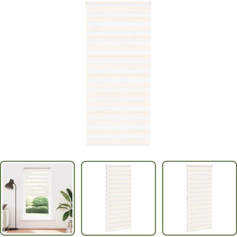 vidaXL Marmorbeige - Doppelrollo Marmorbeige 95x200 cm Stoffbreite 90,9 cm Polyester (1/5)