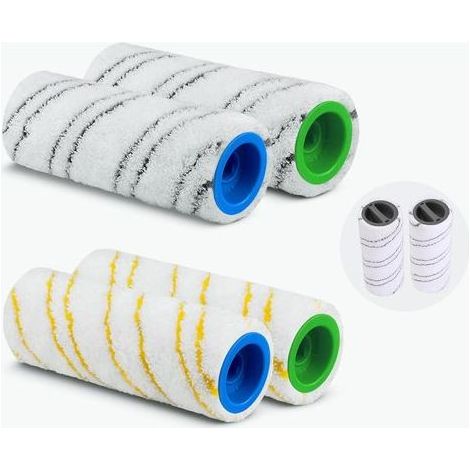 Rouleaux De Rechange, 4 Pièces Remplacement des Rouleaux Pour Karcher FC7 FC5 FC3D FC3, Rouleaux de Rechange Accessoire, pour Sols Durs Résistants, Pierre, Céramique (1/5)