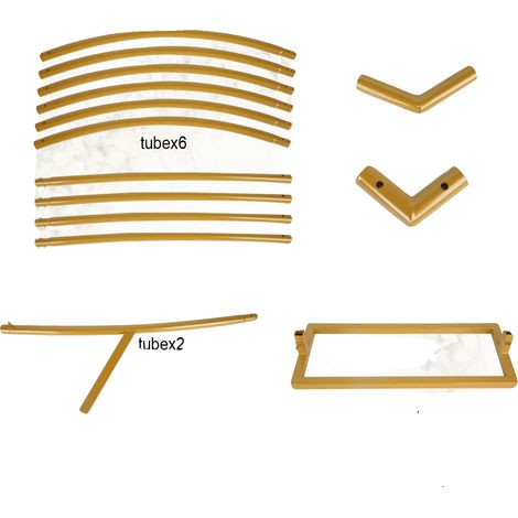 Support de toile, Design élégant, Construction durable, Or, 2mx2m (1/2)