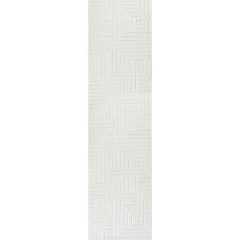 Tappeto da salotto rettangolare in jacquard, 80 x 300 cm, a pelo corto bianco sporco Tamirel (1/5)