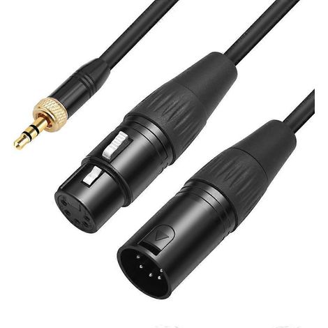 Câble adaptateur de sécurité 3,5 mm vers 5 broches (30 cm) avec prise verrouillable.