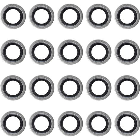 Lot de 20 Joints de Bouchon de vidange d'huile Moteur en Aluminium, bagues d'étanchéité de Rechange OEM 110265505R (1/5)
