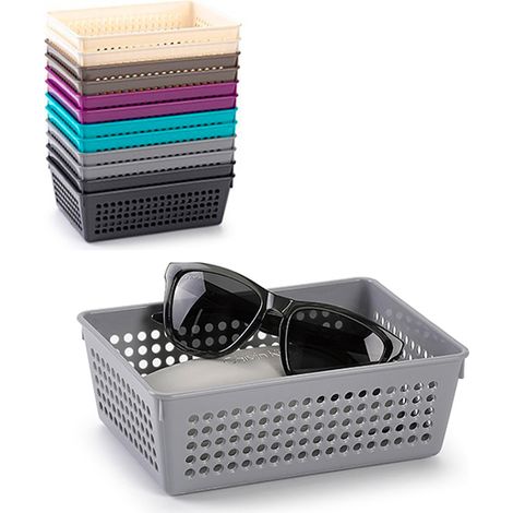 PLASTICFORTE cesta colador 18x13x6,5 cm 11473 surtida , Cesta colador 18 x 13 x 6,5 cmFabricada en plástico de alta calidadBandeja multiusosColores surtidos: azul, topo (1/4)