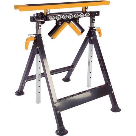 Tréteau pliant 4-en-1 – Réglable de 780 à 1270 mm – Charge maximale 200 kg – Support pour matériaux ronds et plats – Batavia (1/7)