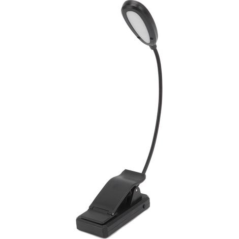 Lampe de bureau à pince, rotation à 360°, 3 températures de couleur, 5 LED, idéale pour la lecture, les études, les dortoirs, les bureaux et les chambres. (1/5)