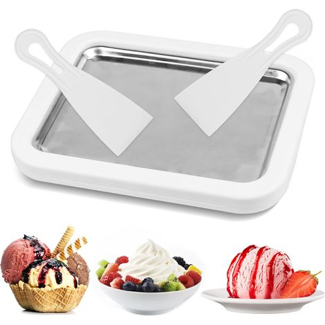 Ice Cream Maker with Dual-Function Spatulas for Creating Homemade Ice Cream, Sorbets, Frozen Yogurt, and Gelato