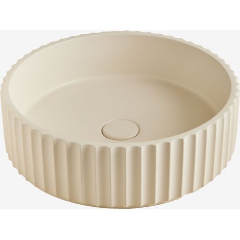 SKLUM Rundes Waschbecken Ø40 cm aus Teide-Zement Creme-Beige (1/5)