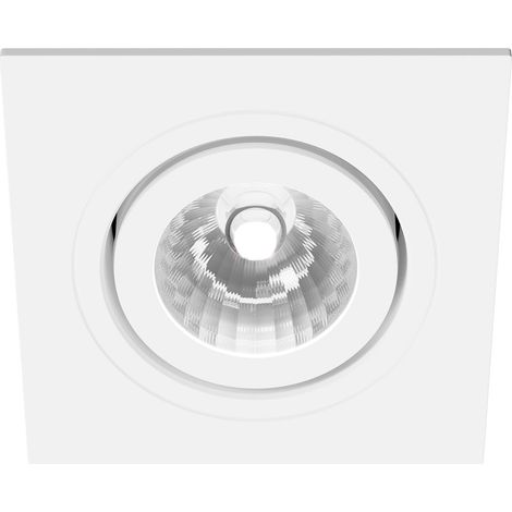 Colore Square Matt White IP65 35W Tiltable Bathroom Downlight (1/3)