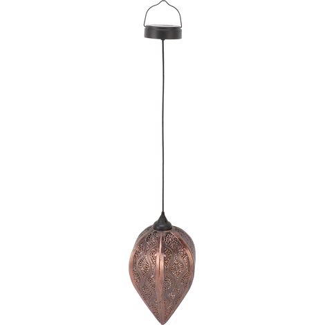 Lanterne solaire creuse étanche IP44, lampe LED solaire suspendue pour jardin ou cour (1/5)