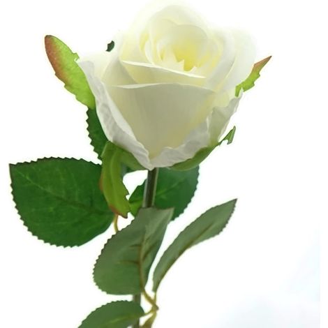 GASPER Rosenblüte Weiß 45 cm - Kunstblumen