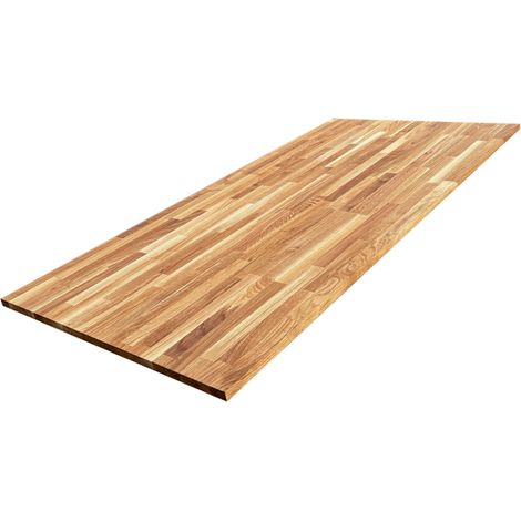 Plateau de Table Chêne Massif Abouté Pré-huilé, L.160 cm x l.80 cm, Ep. 22 mm