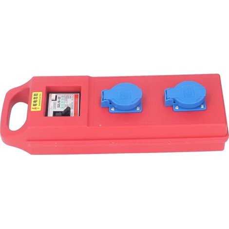 Boîtier de distribution électrique compact, étanche et portable, à 2 prises, pour chantier, 200-250 V