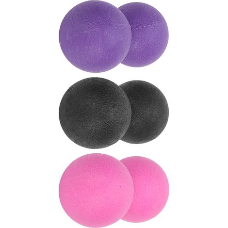 Silikon-Massageball zur Regeneration von Faszien und Muskeln – Tragbares Set für Yoga, Fitness und Entspannung (Schwarz, Lila, Rosa, Rot) (1/5)