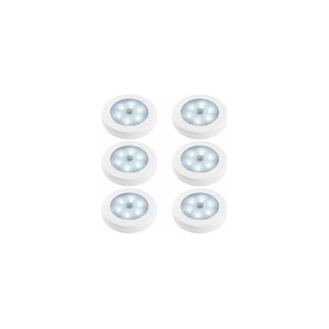 Bewegungsmelder-Nachtlichter, 6er-Pack, LED-Lichtsensorleuchten mit Bewegungserkennung für Dunkelheit in Schlafzimmer, Badezimmer, Küche, Flur, Kleiderschrank, Treppenhaus [Energieklasse - Crezuo]