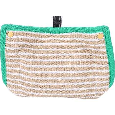 Coussin à mordre pour chien, jouet à tirer en jute résistant à l'abrasion, idéal pour l'entraînement des bergers allemands. (1/5)