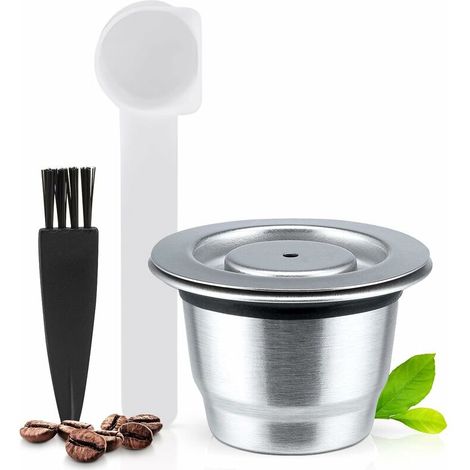 Capsules Nespress rechargeables et réutilisables en acier inoxydable compatibles avec machine Nespress