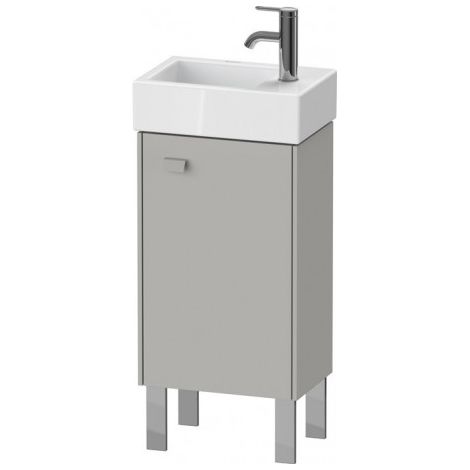 Duravit Meuble sous-lavabo Brioso 36,4,0 x 23,9 cm, 1 porte, 1 tablette en verre, pour lavabo Vero Air 072438, Couleur (avant/corps): Décor Gris Béton Mat, Poignée Béton Gris Béton Mat Mat - BR4429R0707