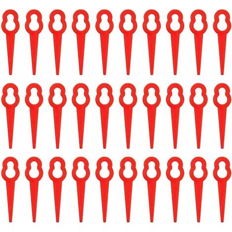 100 Pièces Lames De Coupe en Plastique, 76mm Lames De Tondeuse à Gazon Coupe-Herbe pour Trim Lawn Garden Plant (Rouge) (1/5)