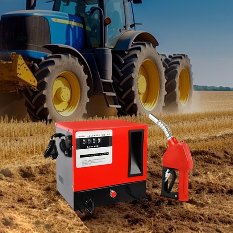 Diesel Transferpumpe 550W, 60L/min, Selbstansaugend, Mit Zapfpistole & Filter, Ideal für Baumaschinen, Traktoren (1/5)