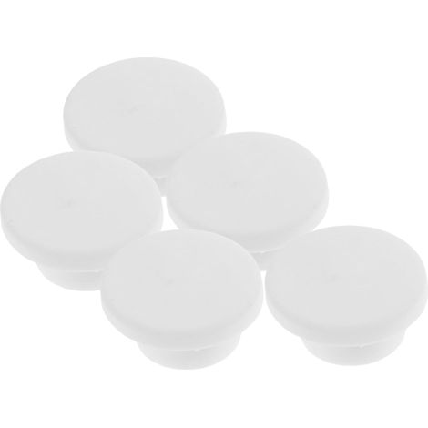 5 bouchons trop-plein blanc silicone pour évier et lavabo (1/5)