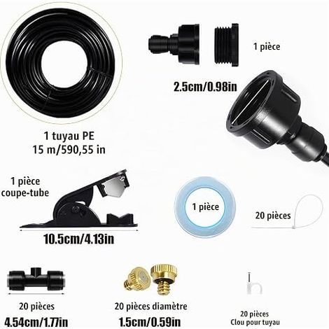 Cooling System Misting Irrigation Kit (1/4)