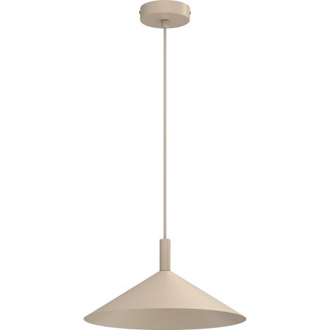 Suspension décorative beige, abat-jour cône 30 cm, 1x GX53 15W (1/2)
