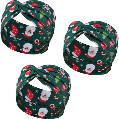 5 Diadema elástica, anudada, antitranspirante, para mujer, deportiva, Navidad (1/5)