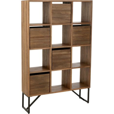 Étagère Avec Tiroirs en Bois "Teck" 158cm Naturel (1/5)