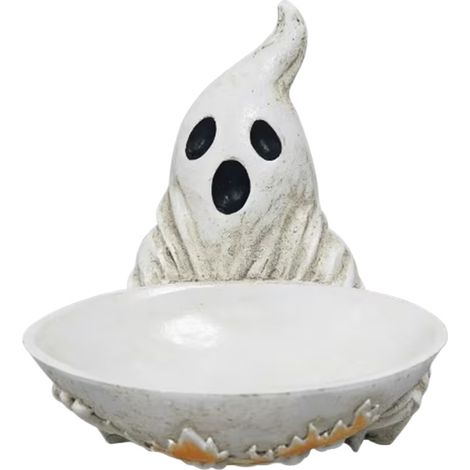 Bol Fantôme Halloween Bonbons Bol Décoratif Statue En Forme De Fantôme Tischdekoration für Halloween zum Gießen von Früchten und Snacks (1/5)