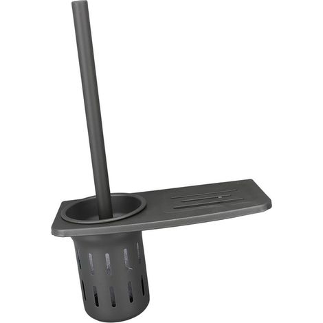 Support mural pour brosse de toilette en aluminium spatial, ensemble de brosses de toilette, suspension pratique, nettoyage efficace, style 1 (1/4)