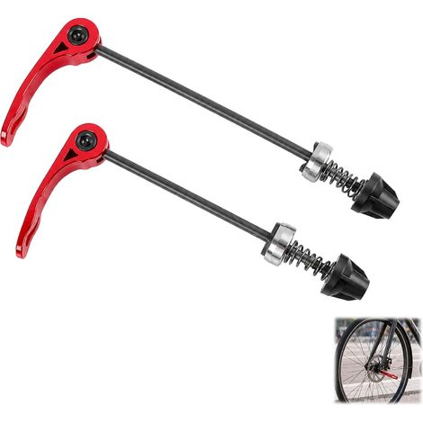2-teilige Schnellspannräder für Vorder- und Hinterräder – Schnellspanner aus Stahl und Aluminium – Kompatibel mit Mountainbikes, Rennrädern, Tourenrädern und Falträdern (1/5)