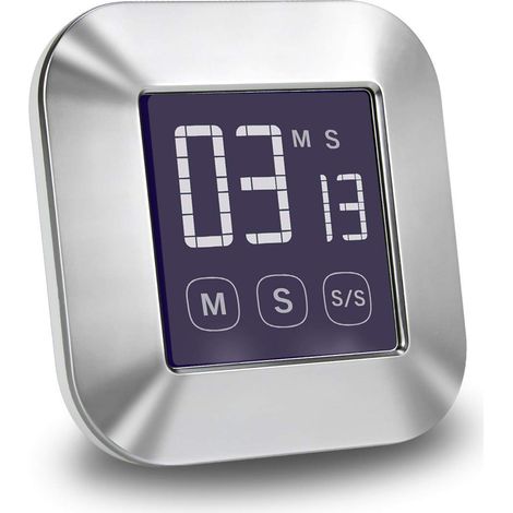 Minuteur Cuisine - Affichage Numérique Grand Écran - Alarme Sonore Puissante - Dos Magnétique Fort - Corps En Acier Inoxydable - Compte à Rebours Et Compte à L'Avant - 1 Pièce (1/5)