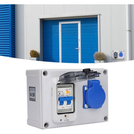 Prise de courant murale bote de prise électrique norme allemande 200250V avec 230V 40A 1P + N RCD (1/3)