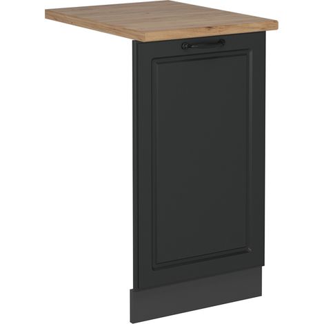 Panel frontal del lavavajillas R-Line, Antracita casa de campo, 45 cm , ET Roble, Vicco