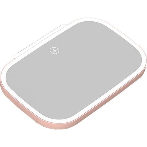 Miroir de pare-soleil de voiture universel Dimmable LED Miroir de maquillage de voiture Lumière LED Rétroviseur intérieur automobile avec lumière LED, Rose pratique (1/5)