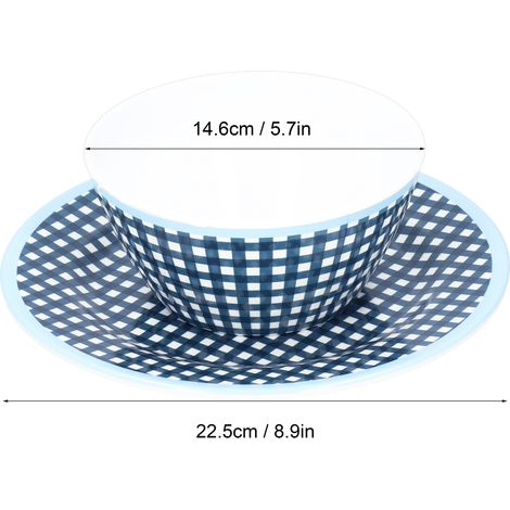 Ensemble assiette et bol en imitation porcelaine pour salade de fruits et desserts, vaisselle de cuisine (1/5)