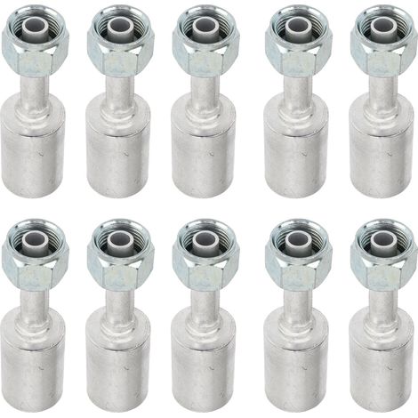 10 pièces raccord climatiseur avec manchon R12 3/8 pouce 180° en aluminium pour voiture camion engin (1/5)