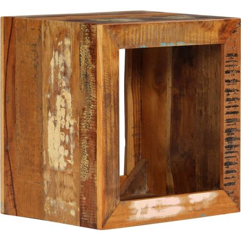 Sgabello in Legno Massello di Recupero 40x30x40 cm vidaXL