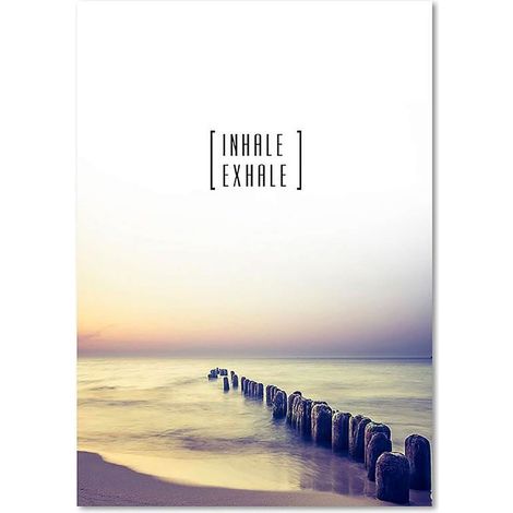 Tableau bois inspire expire - 50 x 70 cm (1/5)